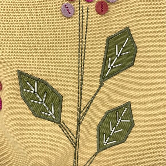 Fossil Jesse Floral Canvas Large Tote Bag Purse - Picture 3 of 12